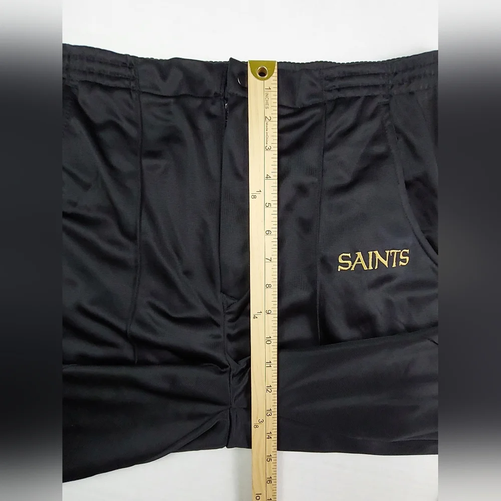 VTG Starter NFL New Orleans Saints Track Pants Mens 35x30 Black Elastic Waist
